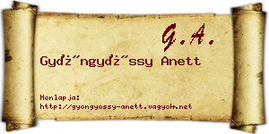 Gyöngyössy Anett névjegykártya