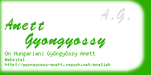 anett gyongyossy business card