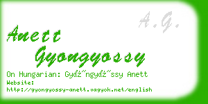 anett gyongyossy business card